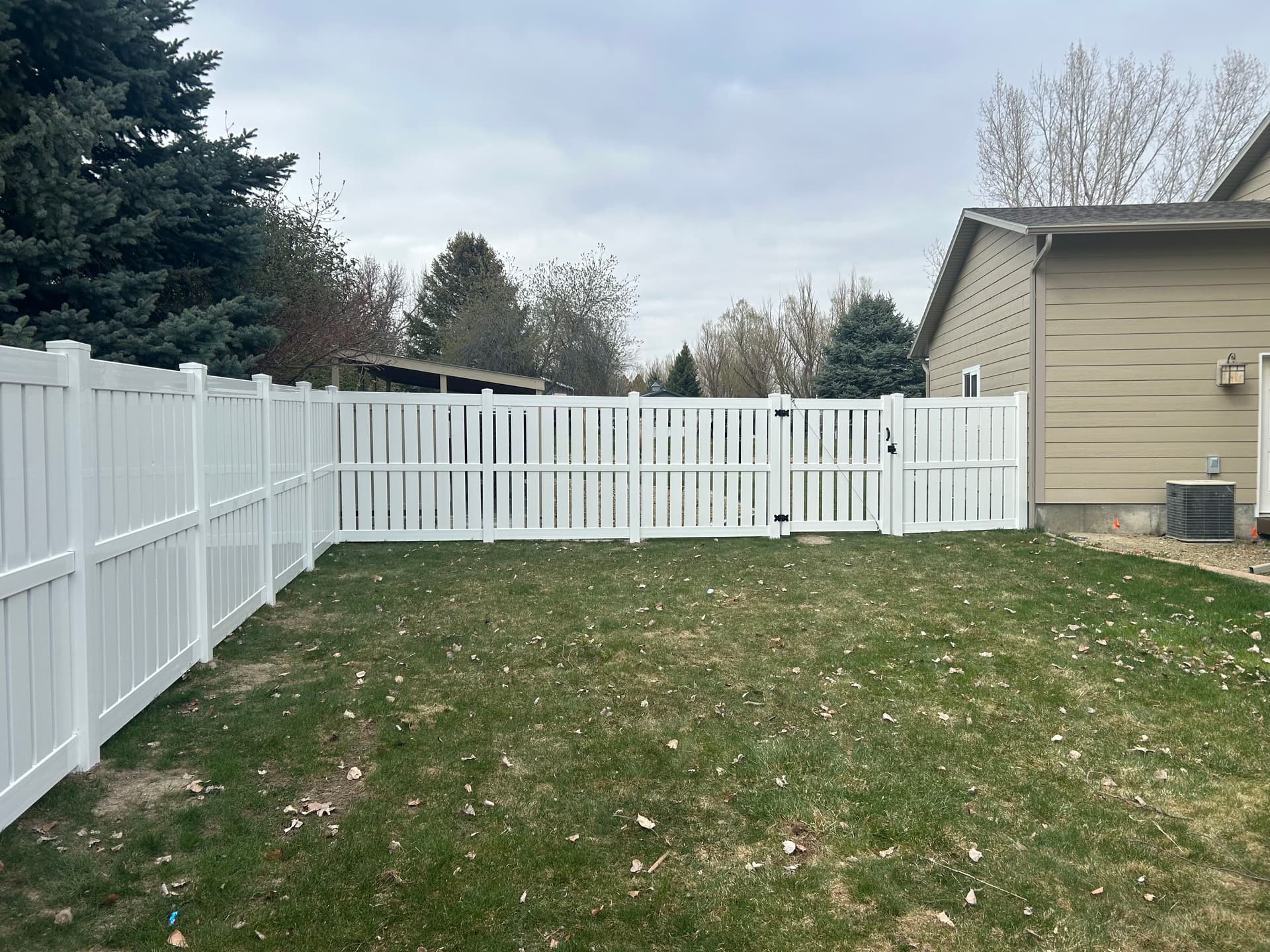 Gallery photos for White Vinyl Semi-Privacy Fence Installation in Laurel MT: Image #2