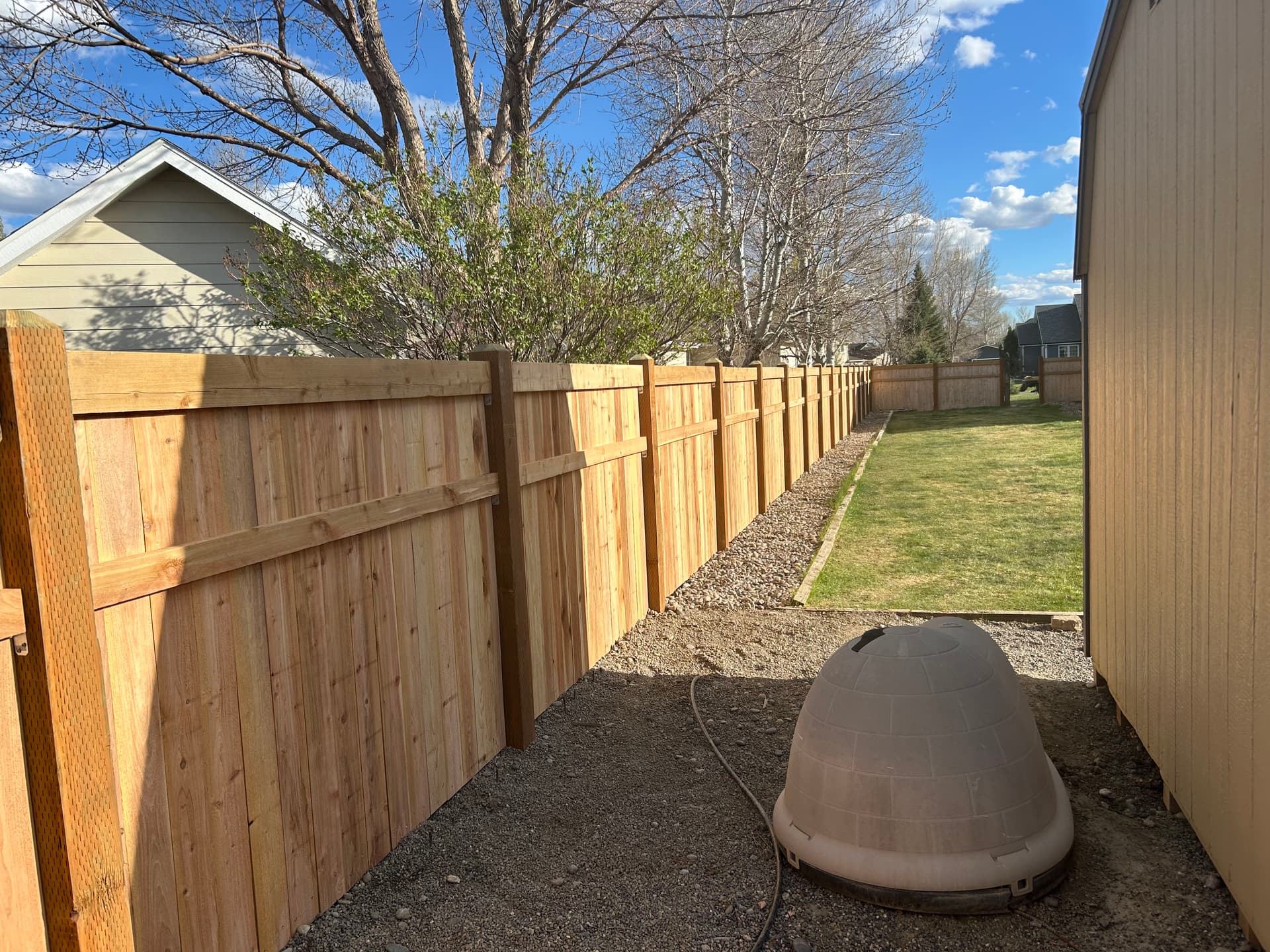 Custom Wood Privacy Fence Built for a Billings Backyard image