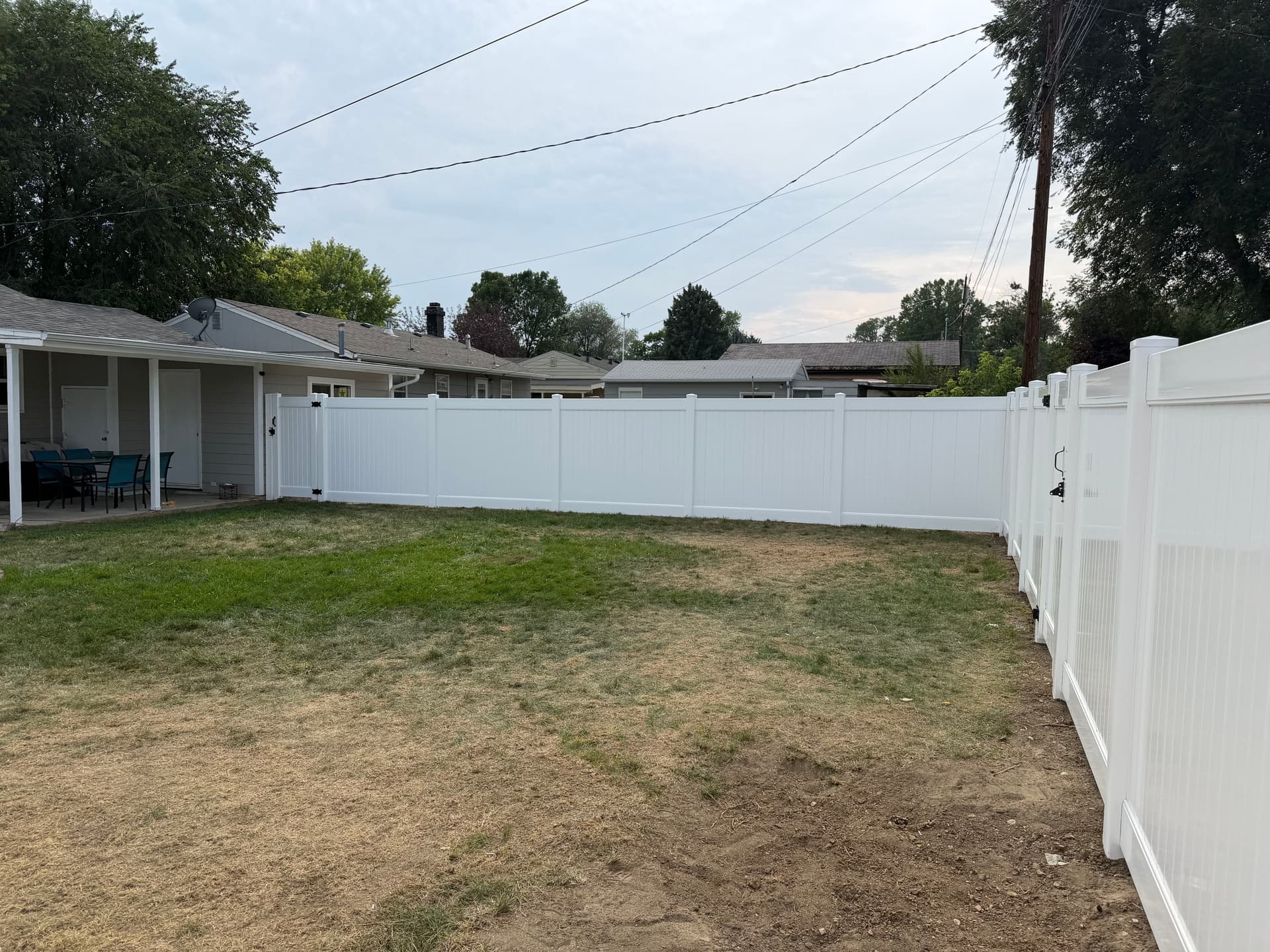 Gallery photos for White Vinyl Privacy Fence Installation in Billings: Image #2