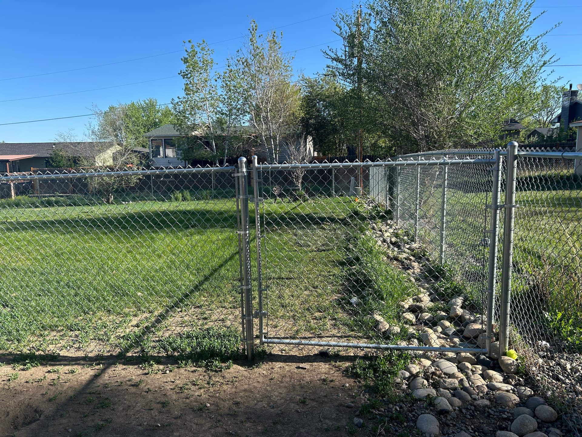 5-Foot Chain Link Fence and Gate Built for Dog Separation in Lockwood image