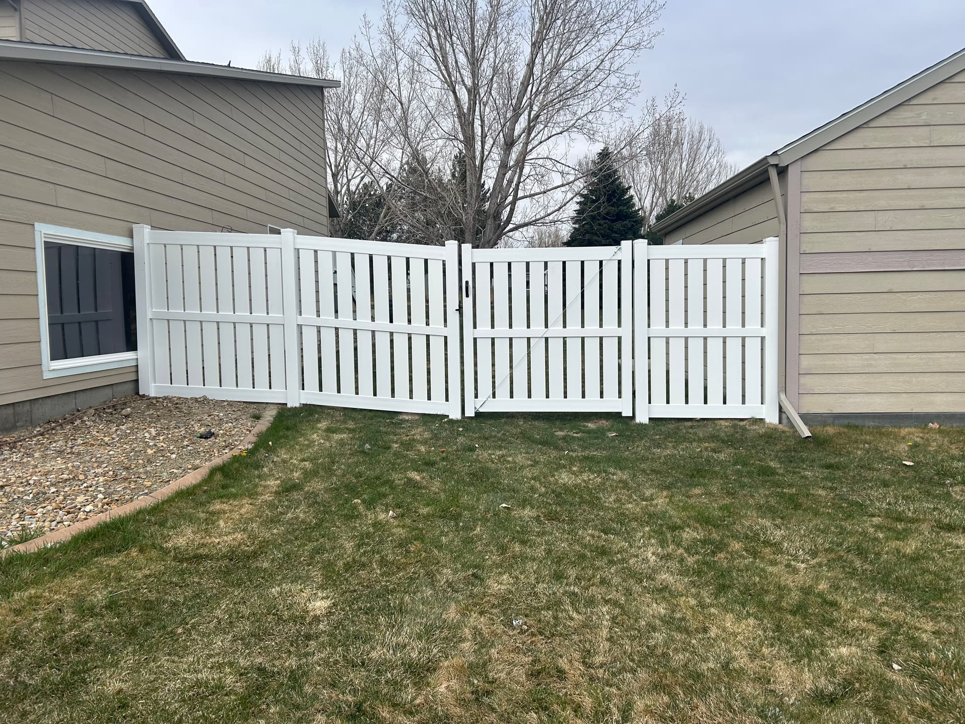 Gallery photos for White Vinyl Semi-Privacy Fence Installation in Laurel MT: Image #3