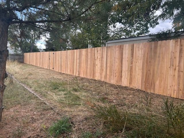 Gallery photos for Beautiful Wooden Shadowbox Fence Installation: Image #1