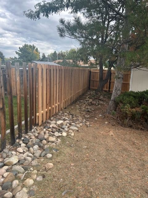 Gallery photos for Beautiful Wooden Shadowbox Fence Installation: Image #2