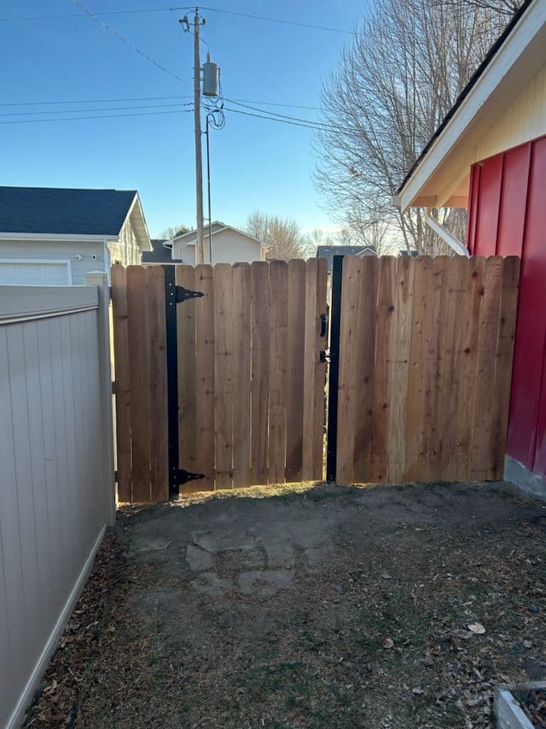 Gallery photos for New Cedar Wood Fence and Gate Installation in Billings MT: Image #1
