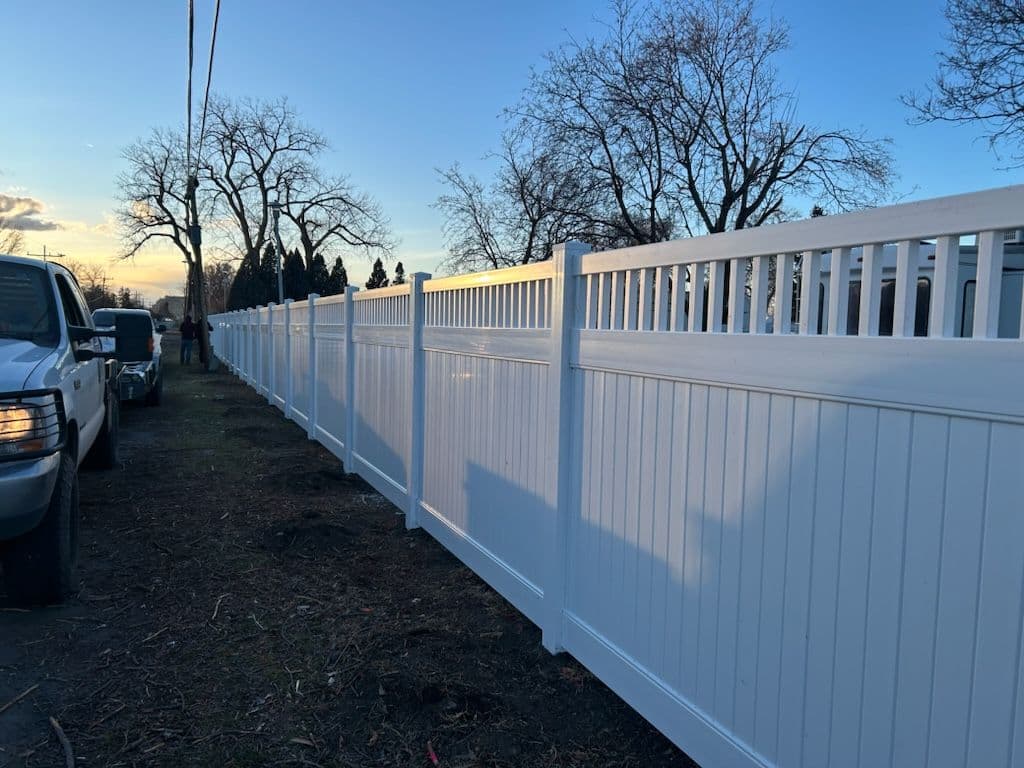 Vinyl Privacy Fence Installation in Lockwood MT image