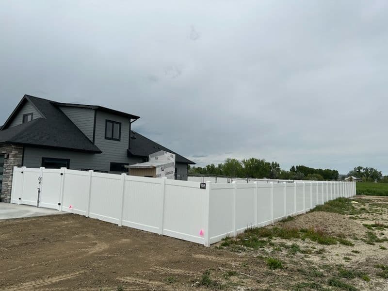 H & H Fence MT Completes Vinyl Privacy Fence image