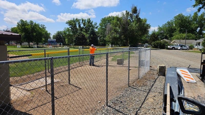 Gallery photos for Baseball Field Chain Link Fence Restoration: Image #2