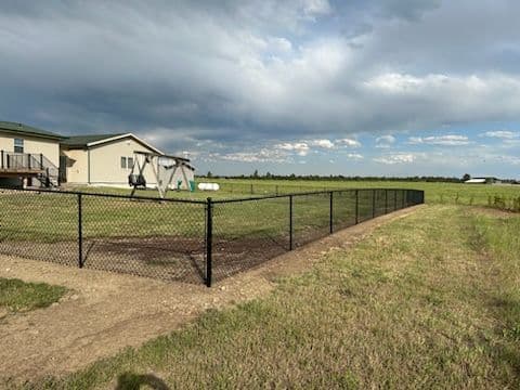 Black Chain-Link Fence Installation in Laurel image