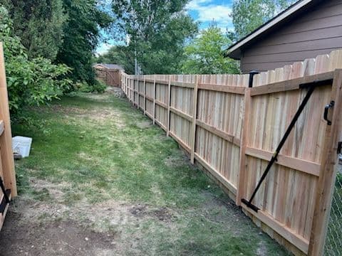 Gallery photos for Stunning New Cedar Fence Enhances Curb Appeal: Image #2