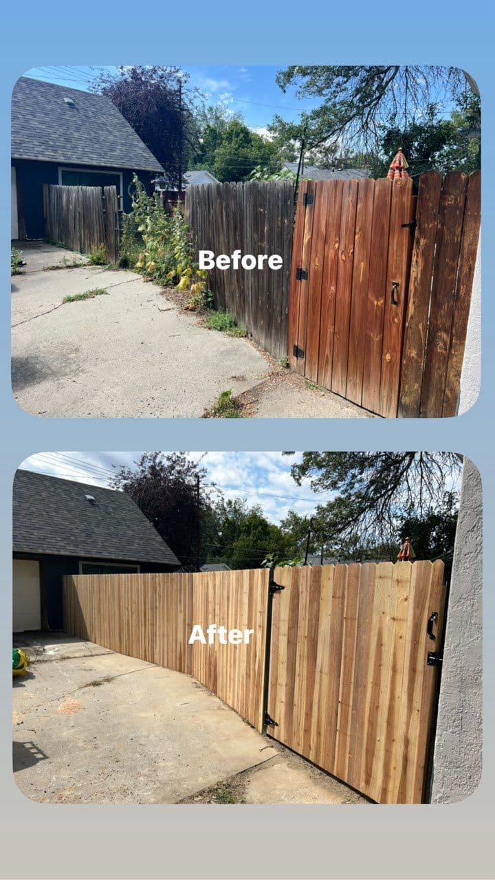Enhanced Outdoor Beauty with New Cedar Fence image