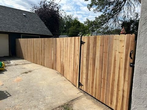 Gallery photos for Enhanced Outdoor Beauty with New Cedar Fence: Image #1