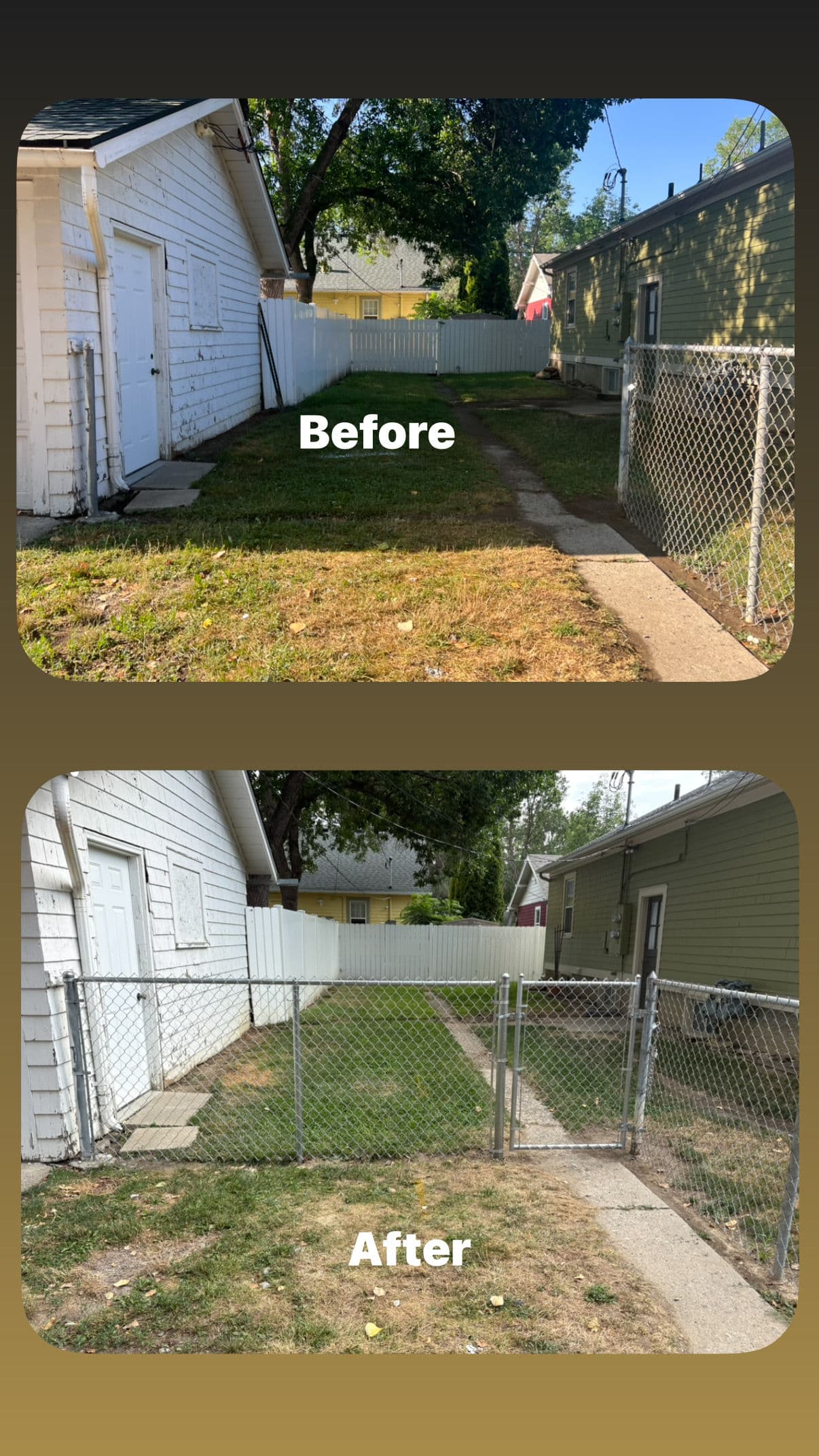 Project Chain Link Fence Install That Cleaned Up a Tight Side Yard image