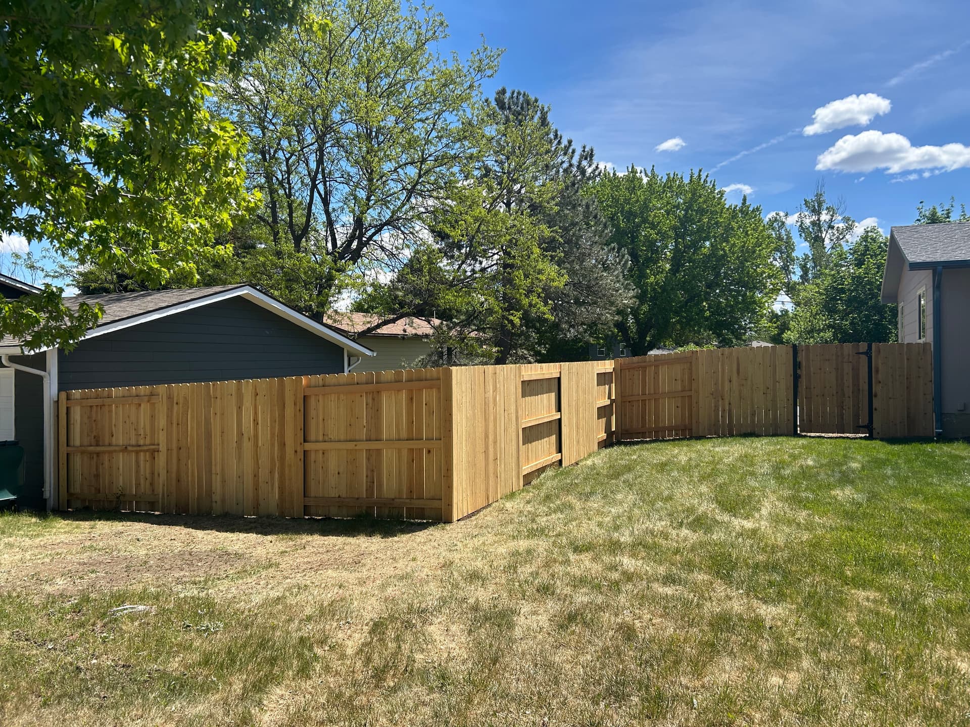 Gallery photos for Three Neighbors, One Cedar Privacy Fence Done Right: Image #2