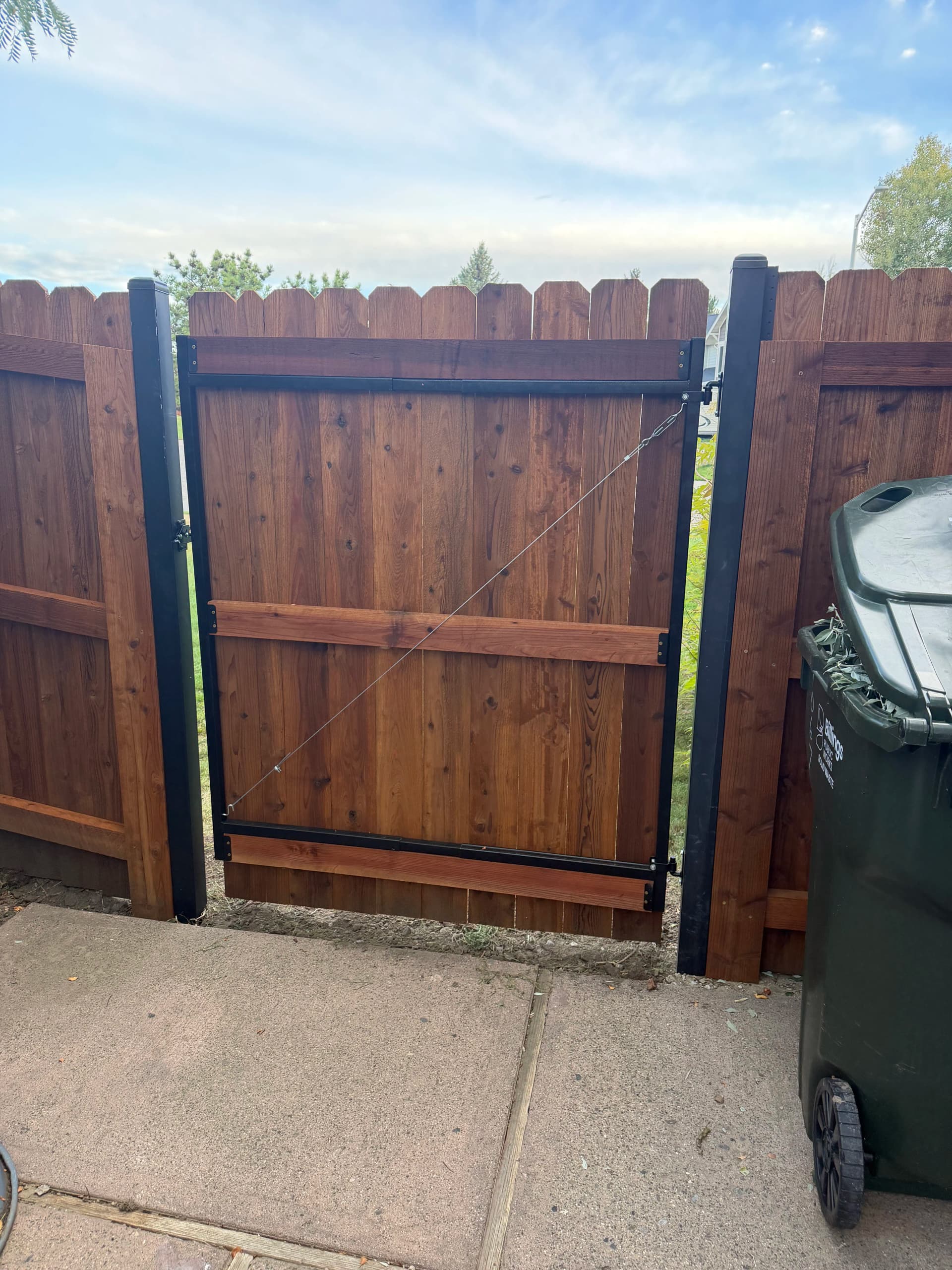 Gallery photos for New Cedar Fence Install Finished in Premium Pecan Stain: Image #1
