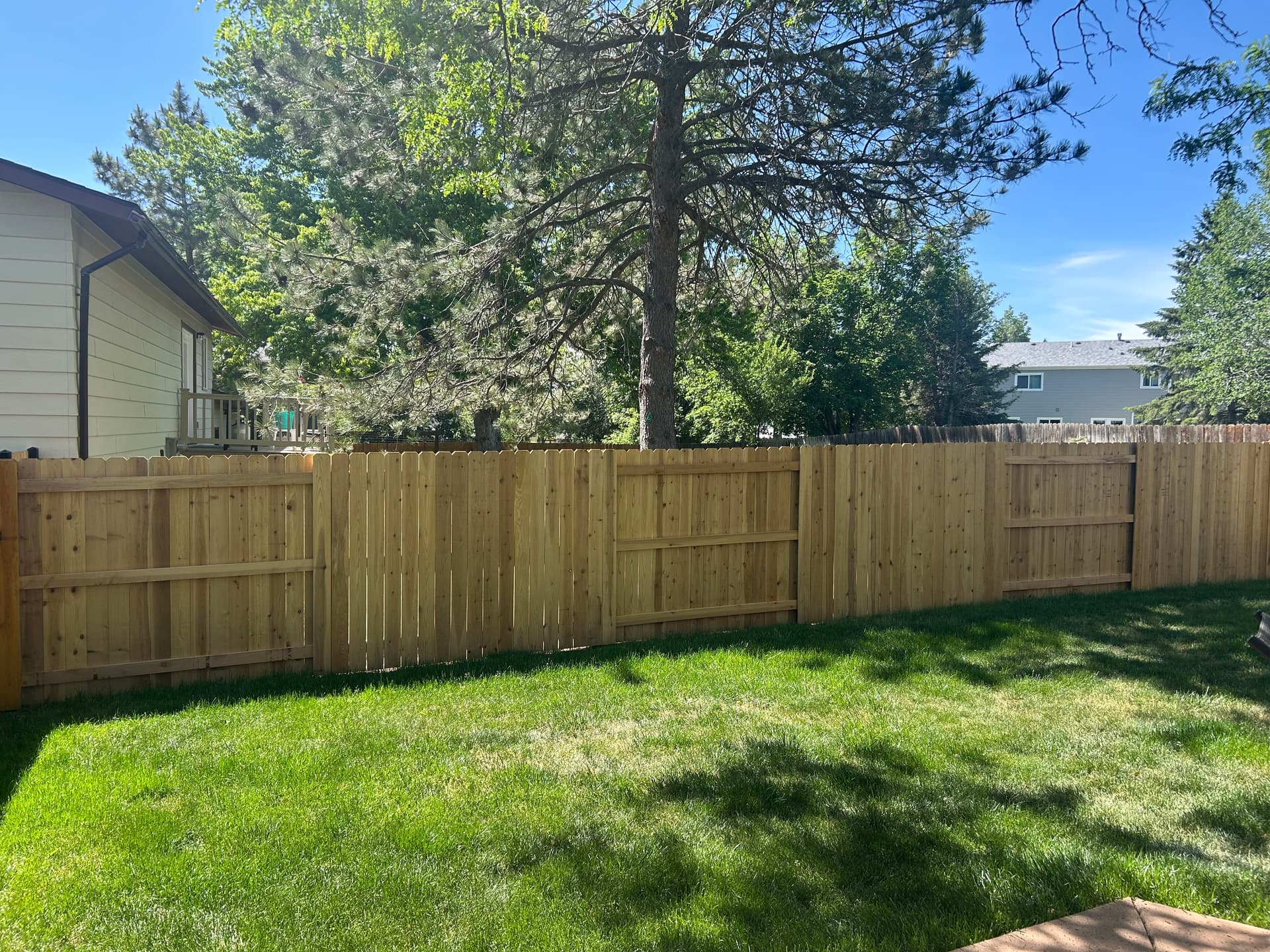 Gallery photos for Three Neighbors, One Cedar Privacy Fence Done Right: Image #1