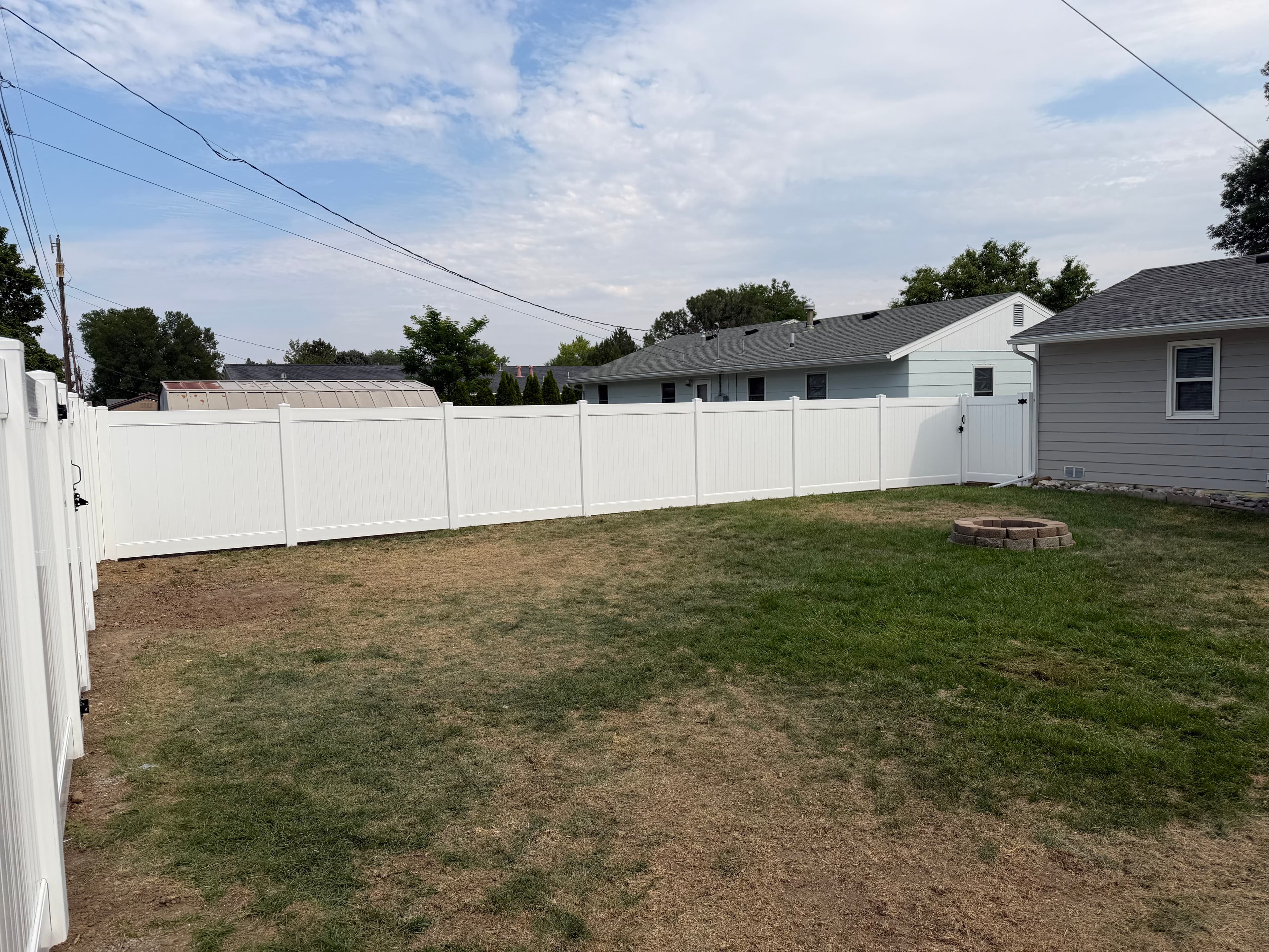 Project White Vinyl Privacy Fence Installation in Billings image